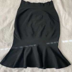 Pencil mermaid black skirt